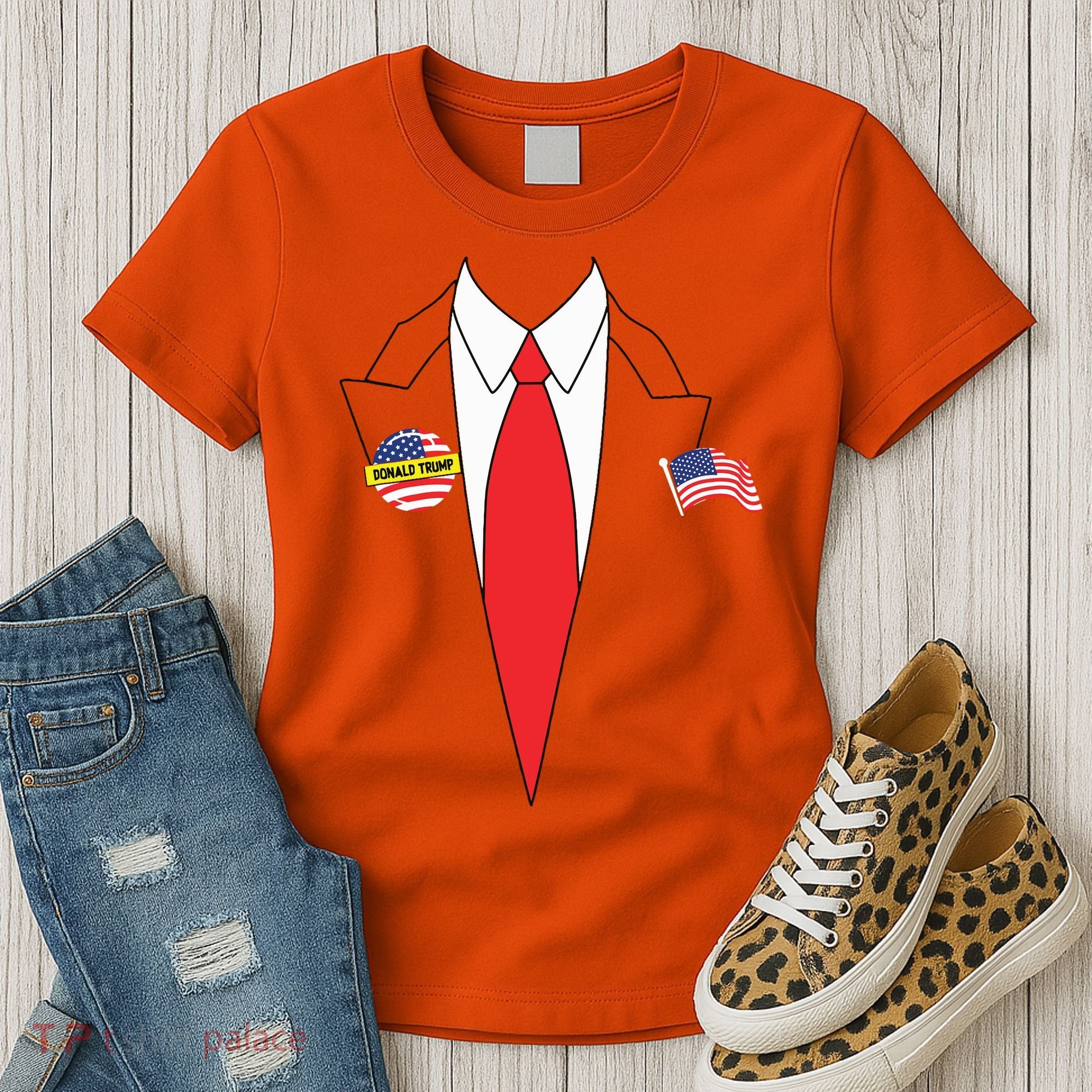 Donald Trump Halloween Costume Cute President Gift Women's T-Shirt