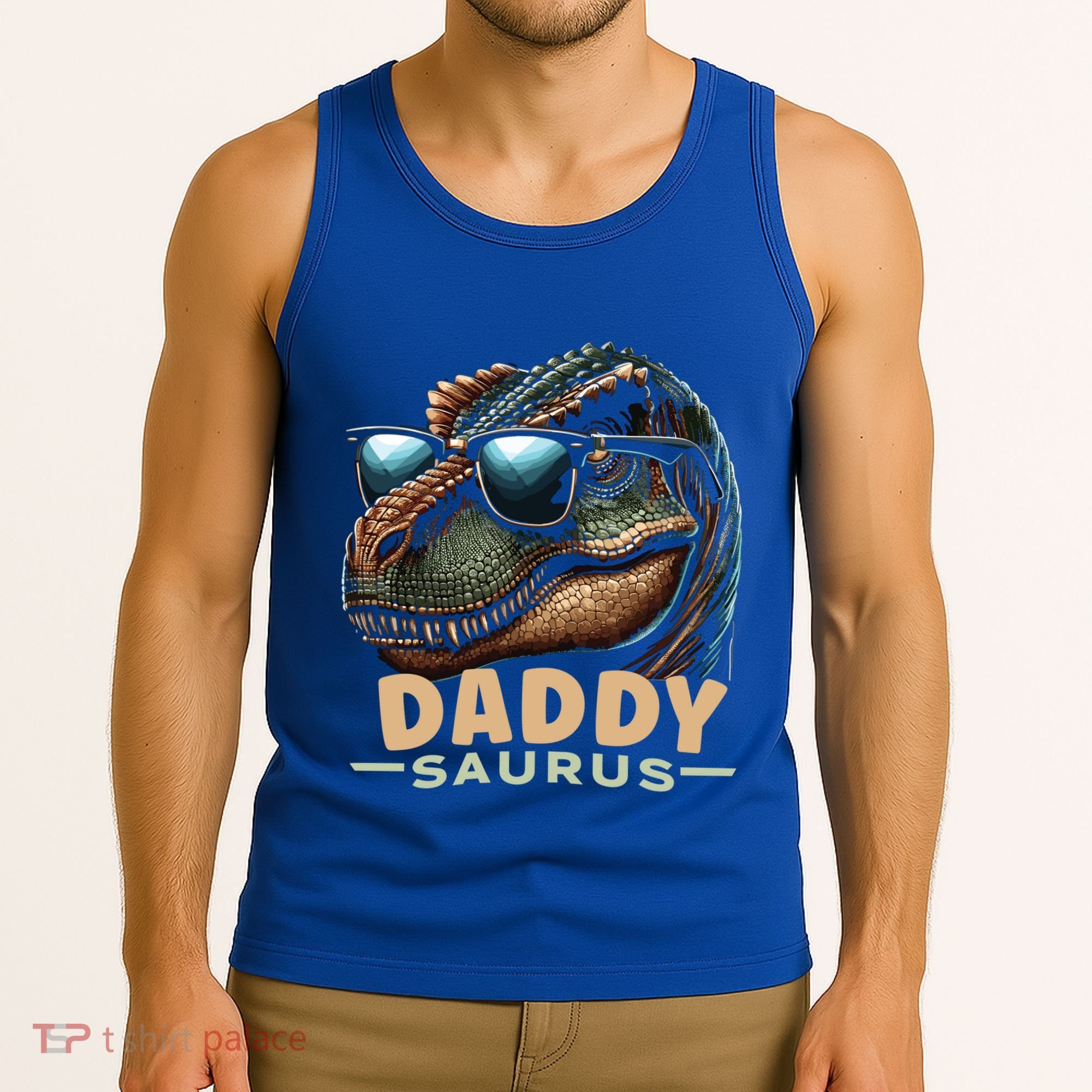 Daddysaurus The Heartwarming Majesty Of Real Fathers Meaningful Gift Tank Top