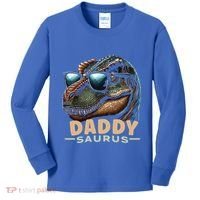Daddysaurus The Heartwarming Majesty Of Real Fathers Meaningful Gift Kids Long Sleeve Shirt thumb 0