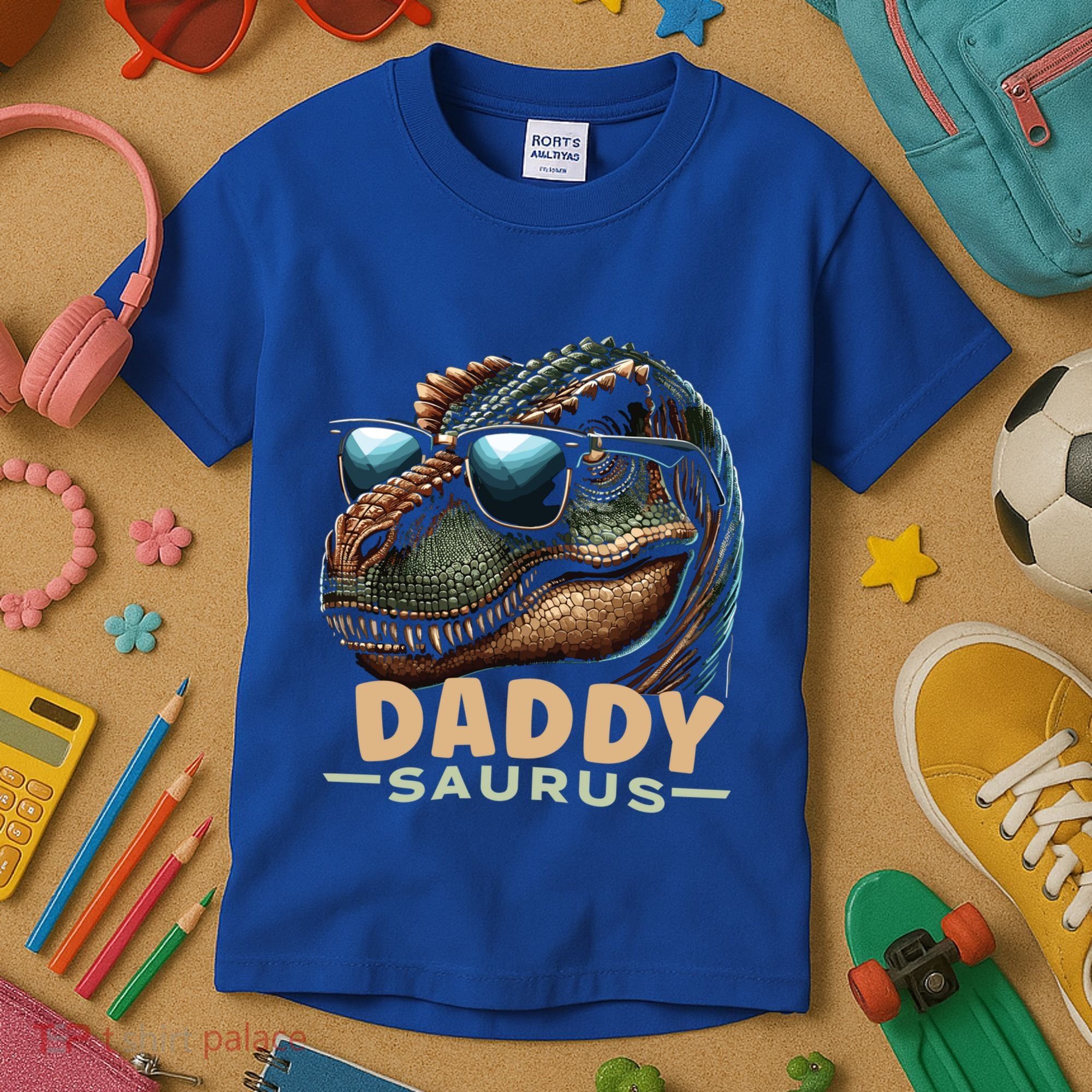 Daddysaurus The Heartwarming Majesty Of Real Fathers Meaningful Gift Kids T-Shirt