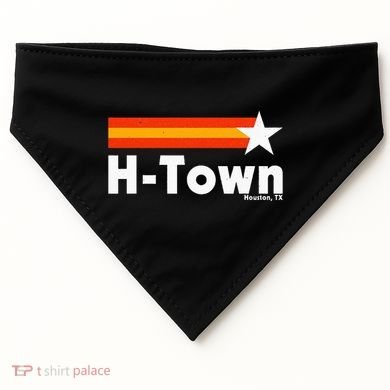 Distressed Town Houston Texas Strong Retro Houston USA-Made Doggie Bandana
