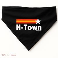 Distressed Town Houston Texas Strong Retro Houston USA-Made Doggie Bandana thumb 0
