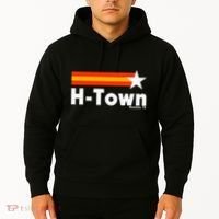Distressed Town Houston Texas Strong Retro Houston Hoodie thumb 2