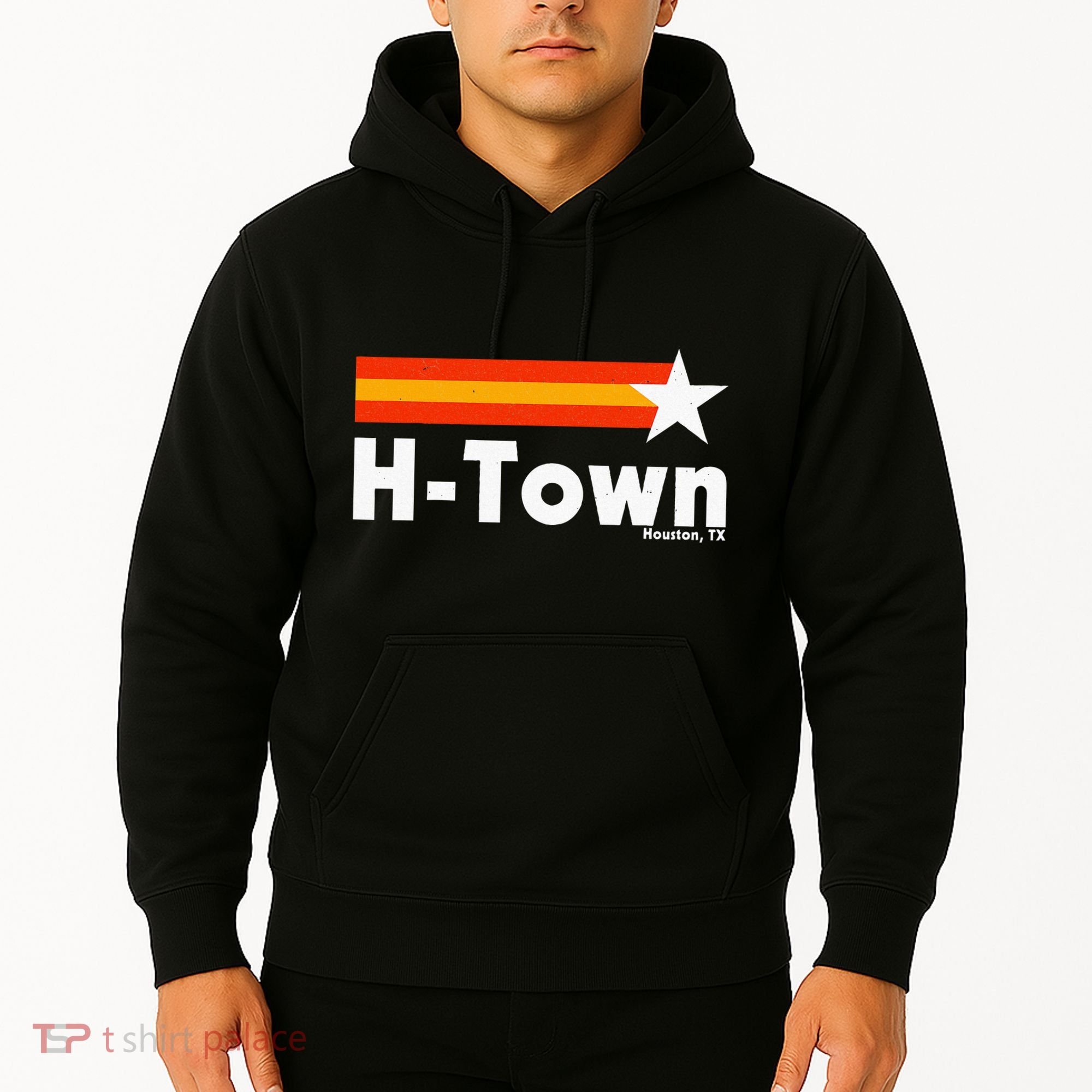 Distressed Town Houston Texas Strong Retro Houston Hoodie