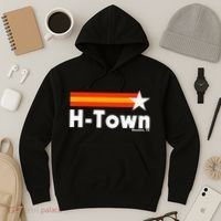Distressed Town Houston Texas Strong Retro Houston Hoodie thumb 3