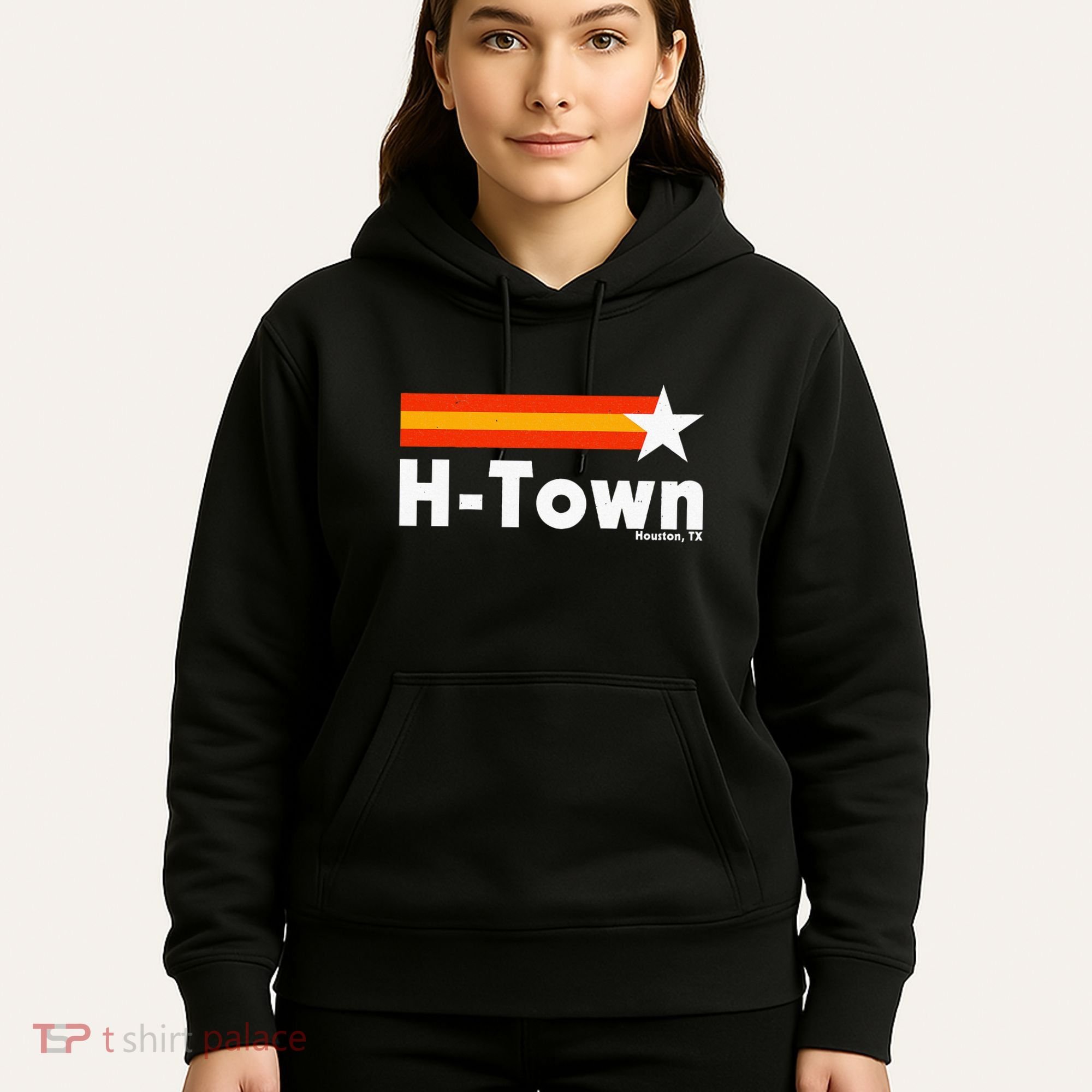 Distressed Town Houston Texas Strong Retro Houston Hoodie