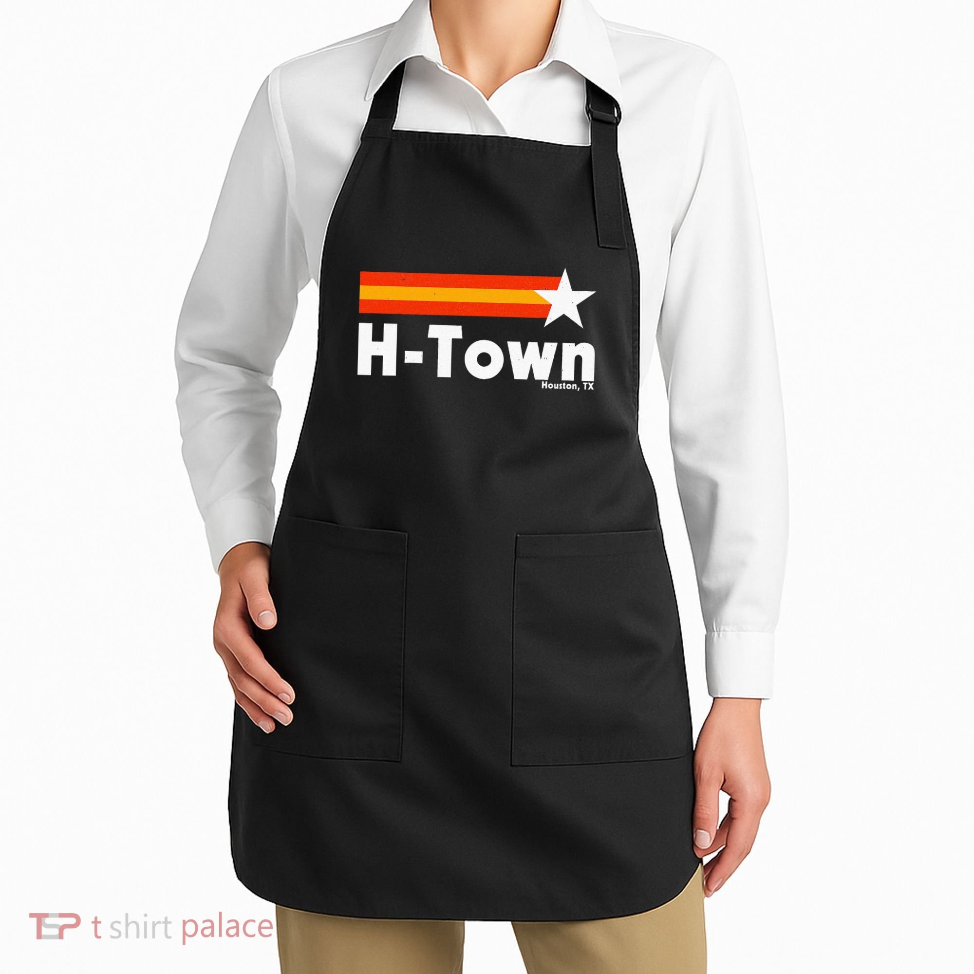 Distressed Town Houston Texas Strong Retro Houston Apron