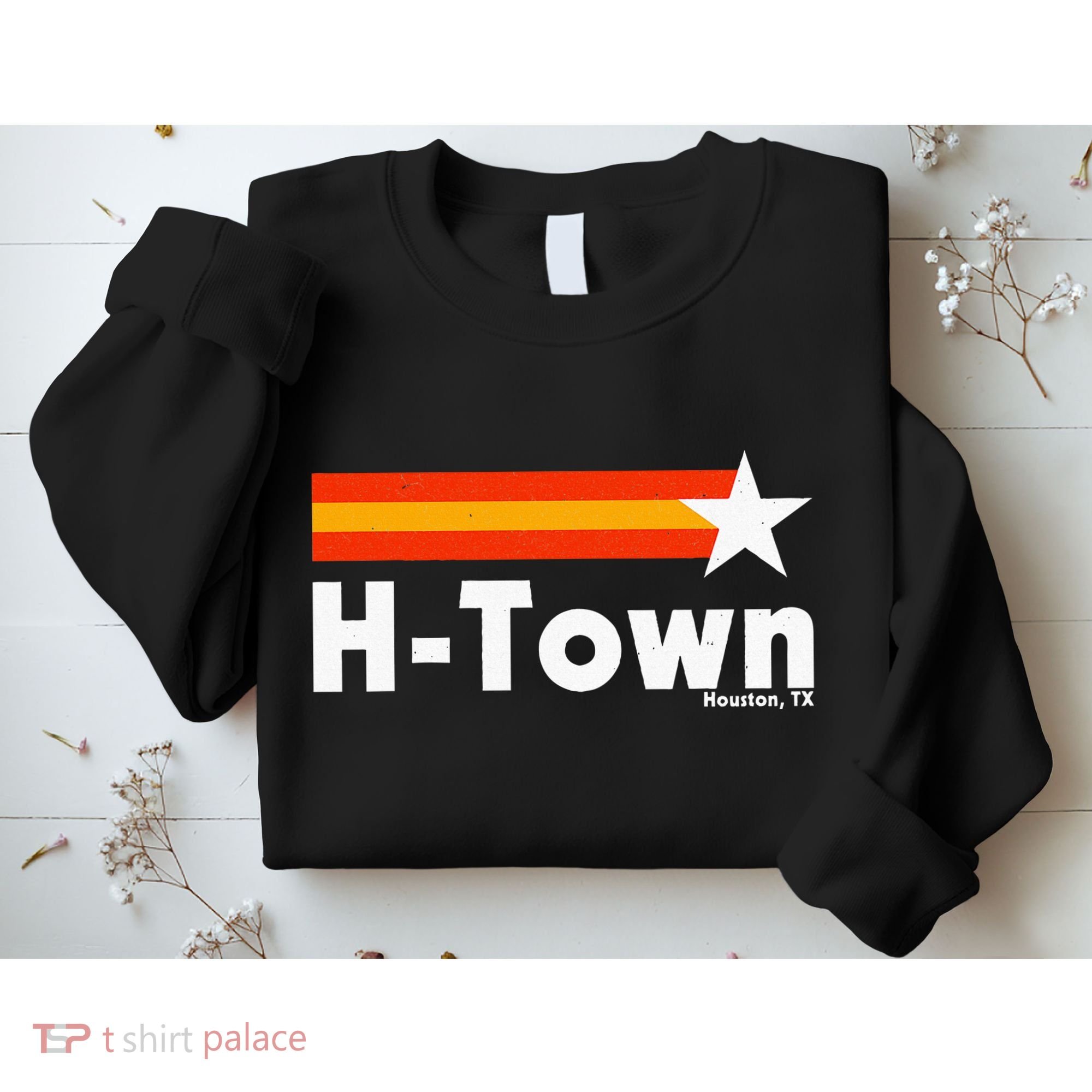 Distressed Town Houston Texas Strong Retro Houston Sweatshirt