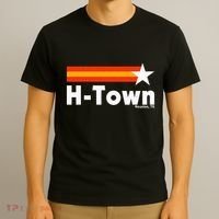 Distressed Town Houston Texas Strong Retro Houston T-Shirt thumb 3