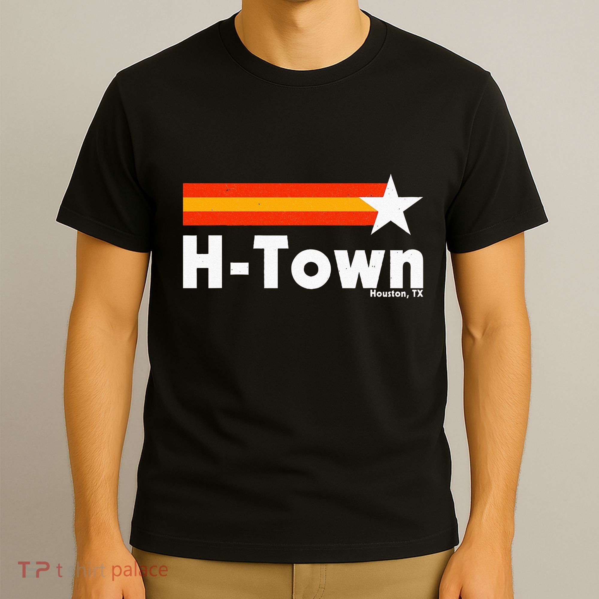 Distressed Town Houston Texas Strong Retro Houston T-Shirt