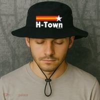 Distressed Town Houston Texas Strong Retro Houston Bucket Hat thumb 2