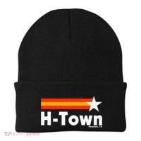 Distressed Town Houston Texas Strong Retro Houston Beanie thumb 0