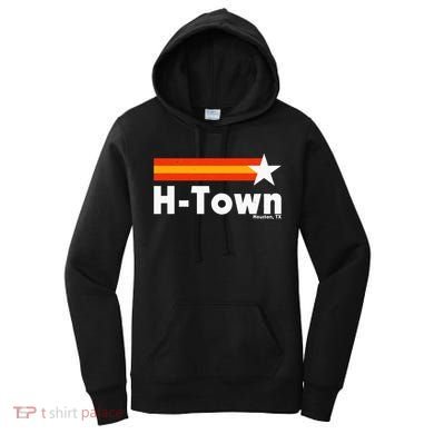 Distressed Town Houston Texas Strong Retro Houston Women's Hoodie