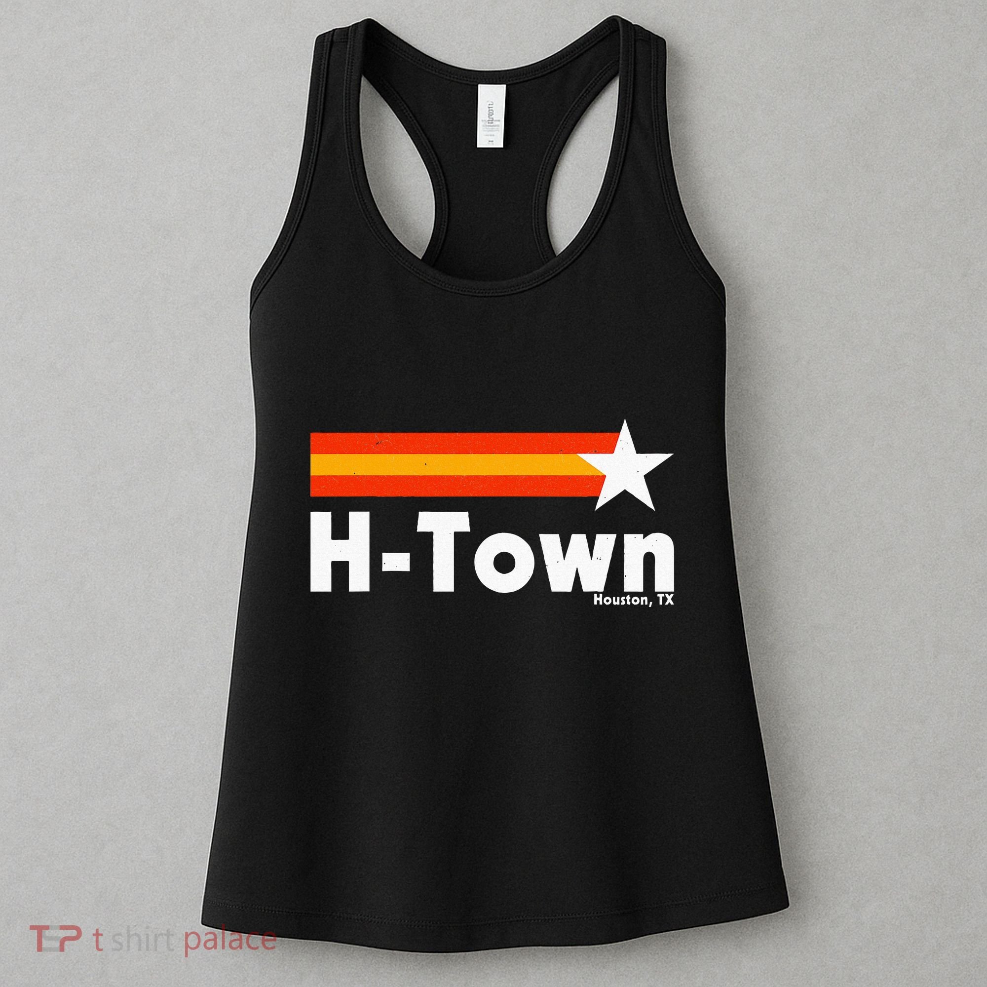 Distressed Town Houston Texas Strong Retro Houston Women's Tank Top
