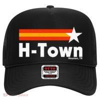 Distressed Town Houston Texas Strong Retro Houston Hat thumb 0