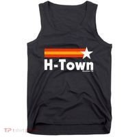 Distressed Town Houston Texas Strong Retro Houston Tank Top thumb 0