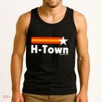 Distressed Town Houston Texas Strong Retro Houston Tank Top thumb 3