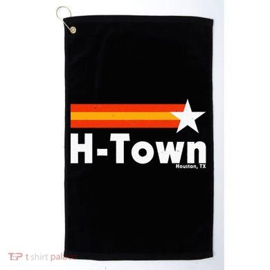 Distressed Town Houston Texas Strong Retro Houston Golf Towel