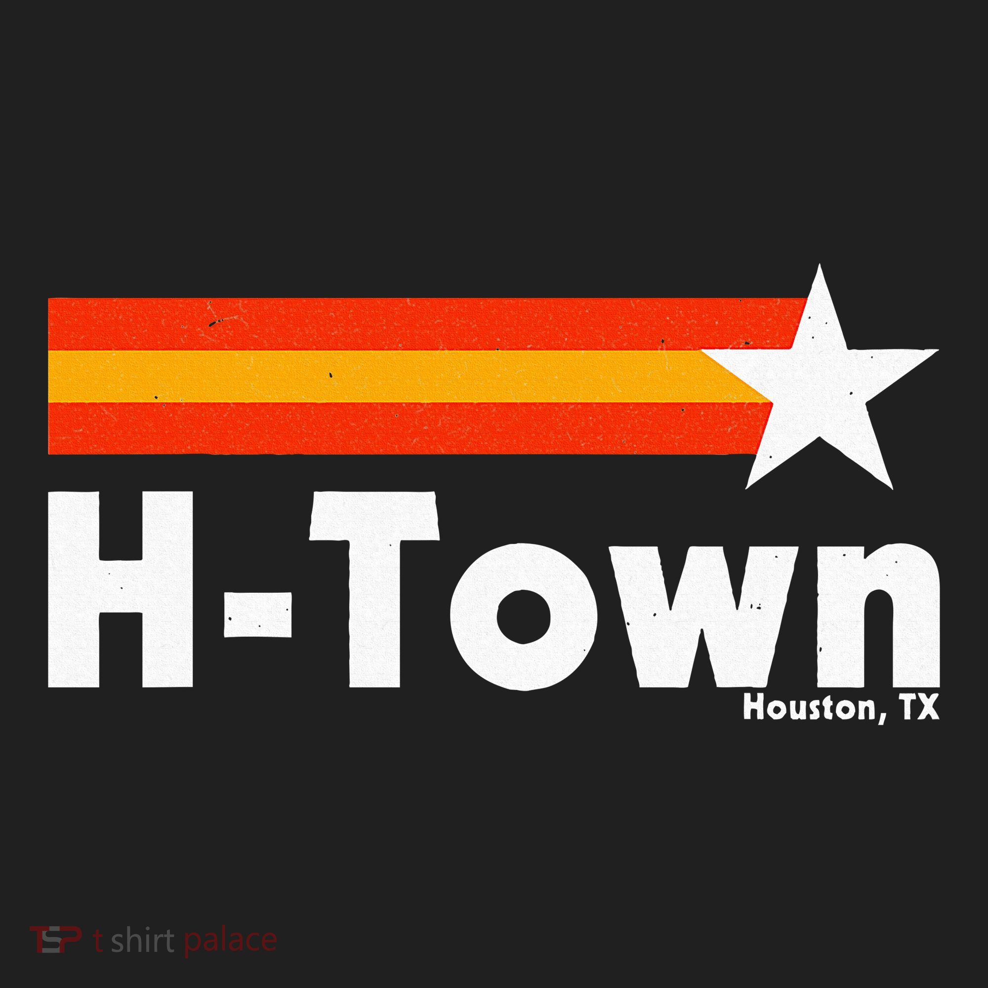 Distressed Town Houston Texas Strong Retro Houston Golf Towel