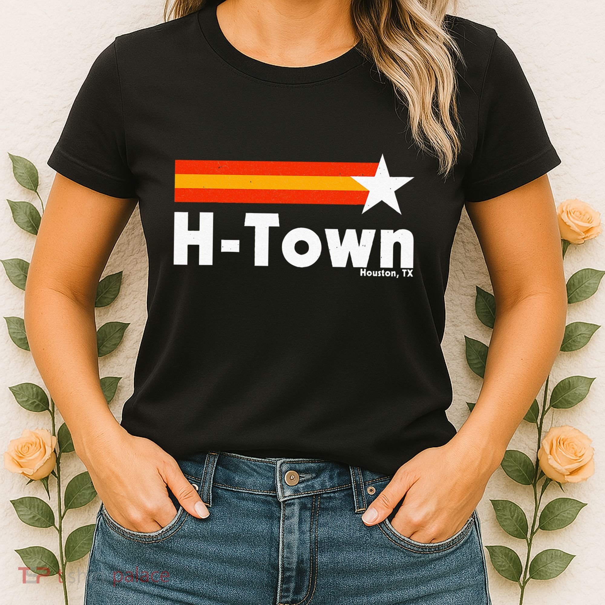 Distressed Town Houston Texas Strong Retro Houston Women's T-Shirt