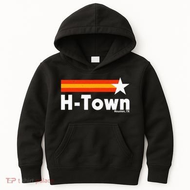Distressed Town Houston Texas Strong Retro Houston Kids Hoodie