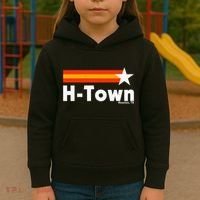 Distressed Town Houston Texas Strong Retro Houston Kids Hoodie thumb 3