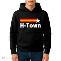 Distressed Town Houston Texas Strong Retro Houston Kids Hoodie thumb 4