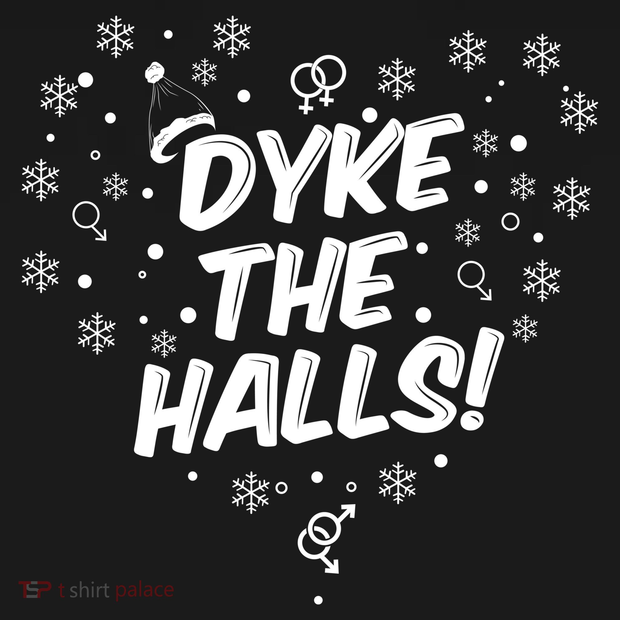 Dyke The Halls Lgbt Ugly Christmas Sweater Gift Holidays Ornament
