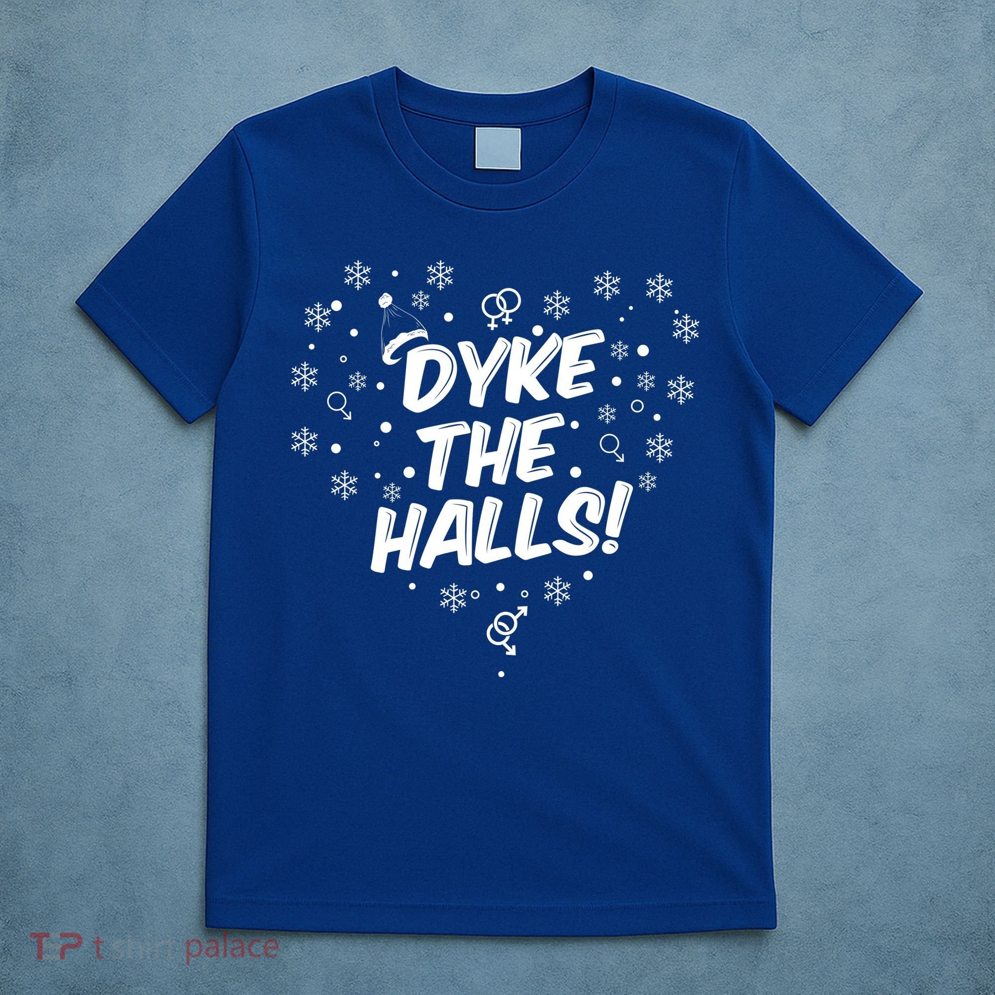 Dyke The Halls Lgbt Ugly Christmas Sweater Gift Holidays T-Shirt