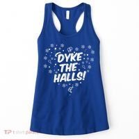 Dyke The Halls Lgbt Ugly Christmas Sweater Gift Holidays Women's Tank Top thumb 0