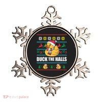 DUCK THE HALLS Funny Ugly Christmas Sweater Meme Gift Ornament thumb 0
