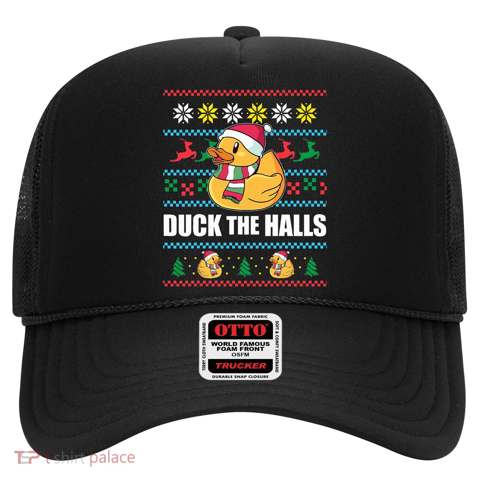 DUCK THE HALLS Funny Ugly Christmas Sweater Meme Gift Hat