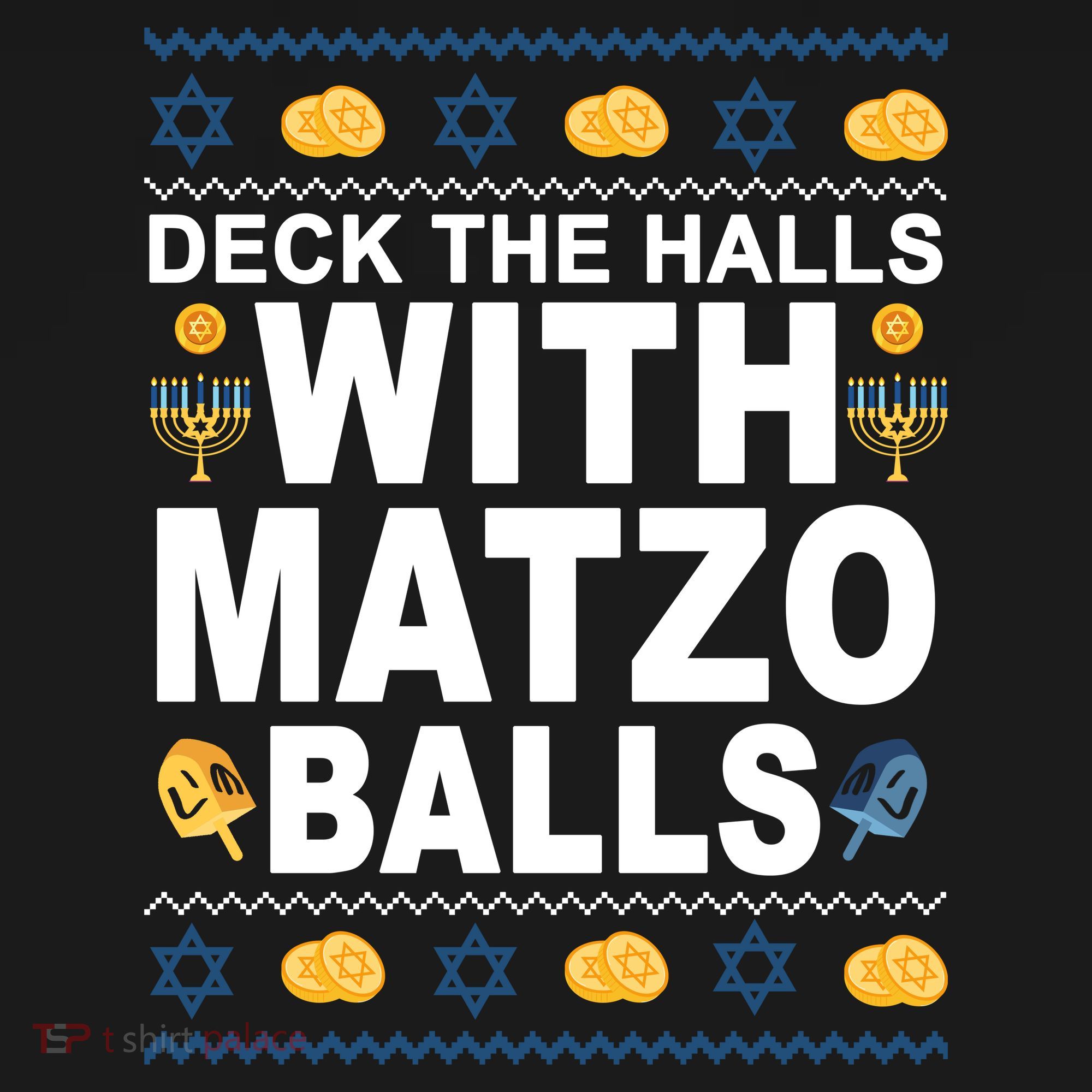 Deck The Halls With Matzo Balls Jewish Toddler Hoodie