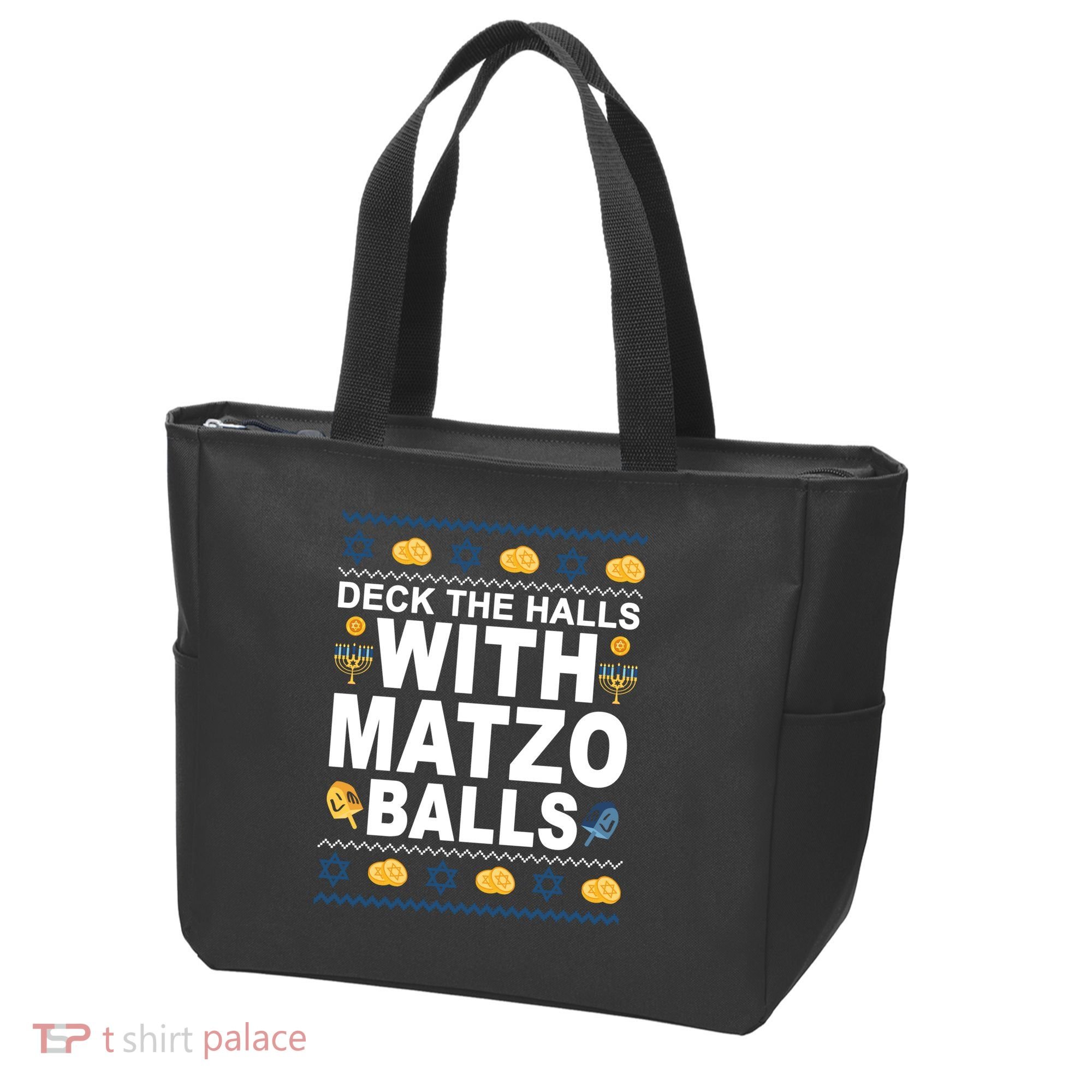 Deck The Halls With Matzo Balls Jewish Tote Bag