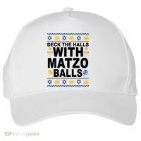 Deck The Halls With Matzo Balls Jewish Five-Panel Snapback Cap thumb 0