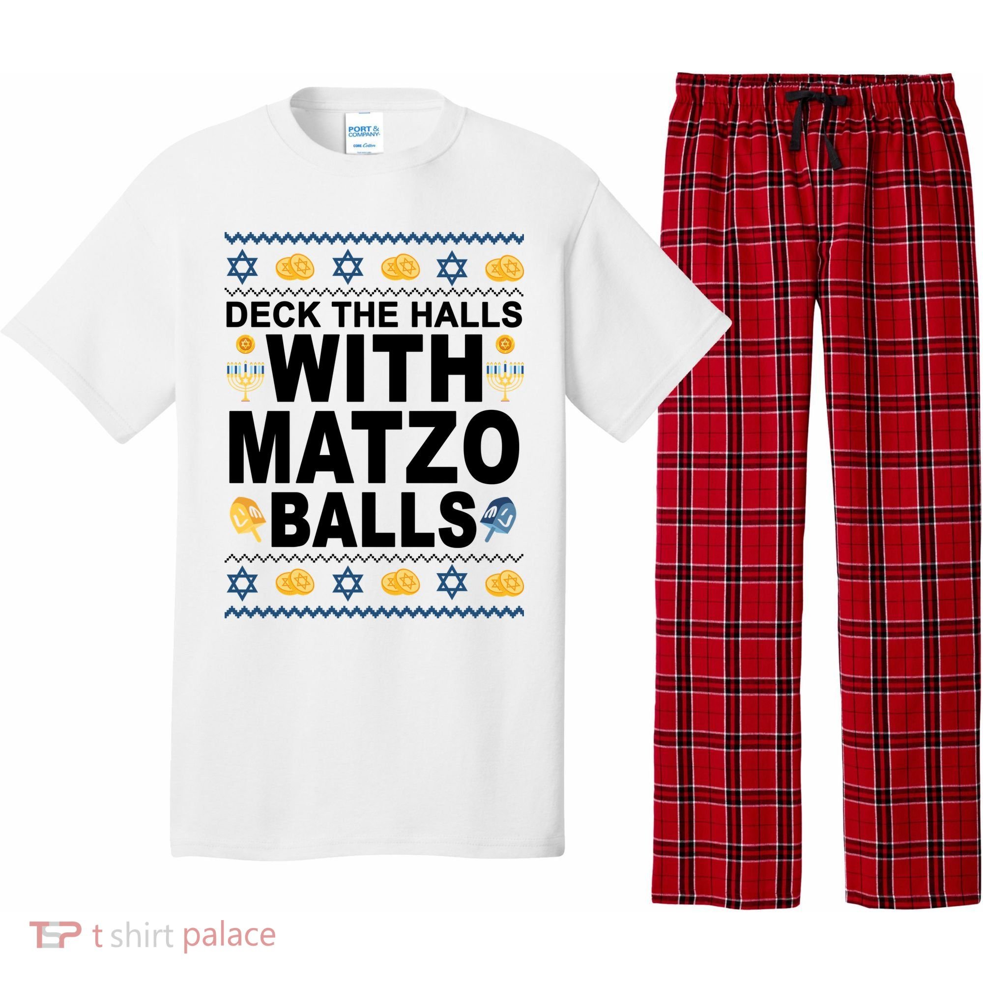 Deck The Halls With Matzo Balls Jewish Pajama Set