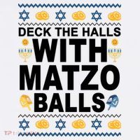 Deck The Halls With Matzo Balls Jewish Mousepad thumb 1
