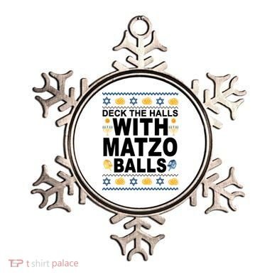 Deck The Halls With Matzo Balls Jewish Ornament