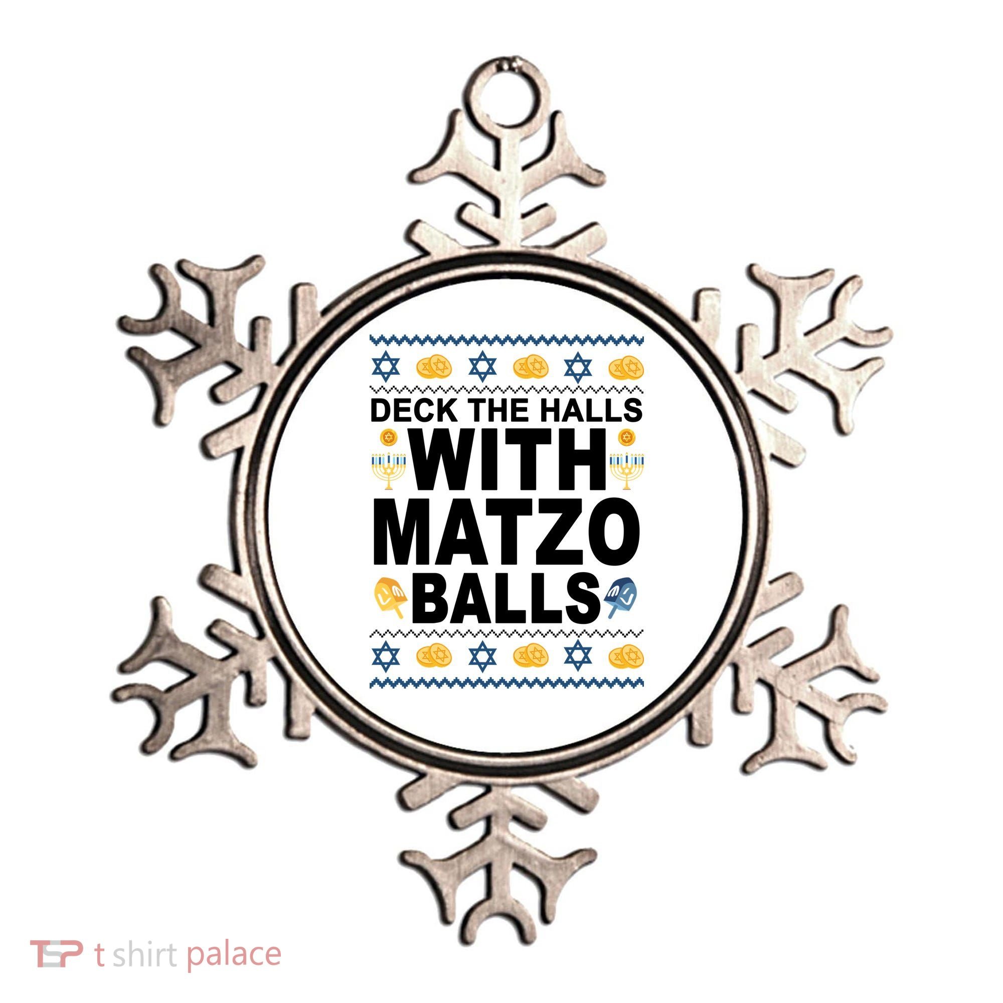 Deck The Halls With Matzo Balls Jewish Ornament