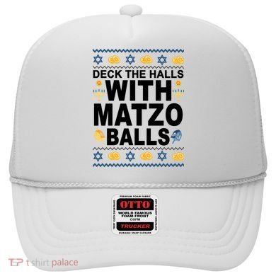 Deck The Halls With Matzo Balls Jewish Hat