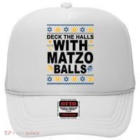 Deck The Halls With Matzo Balls Jewish Hat thumb 0