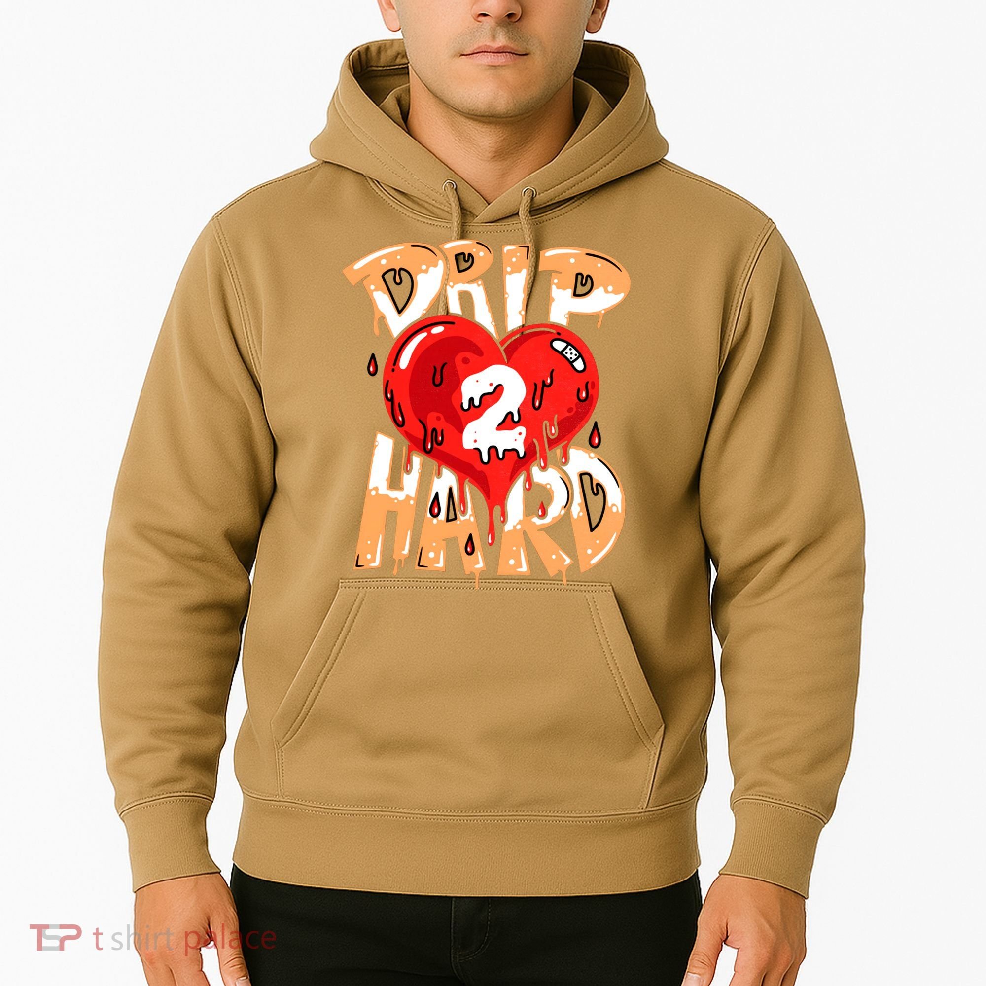 Drip Too Hard Heart Dripping Cool Swag Team Matching Sneaker Gift Idea Hoodie