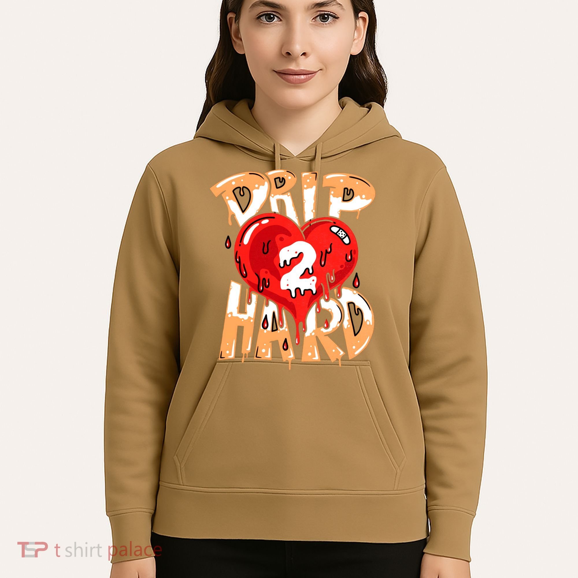 Drip Too Hard Heart Dripping Cool Swag Team Matching Sneaker Gift Idea Hoodie