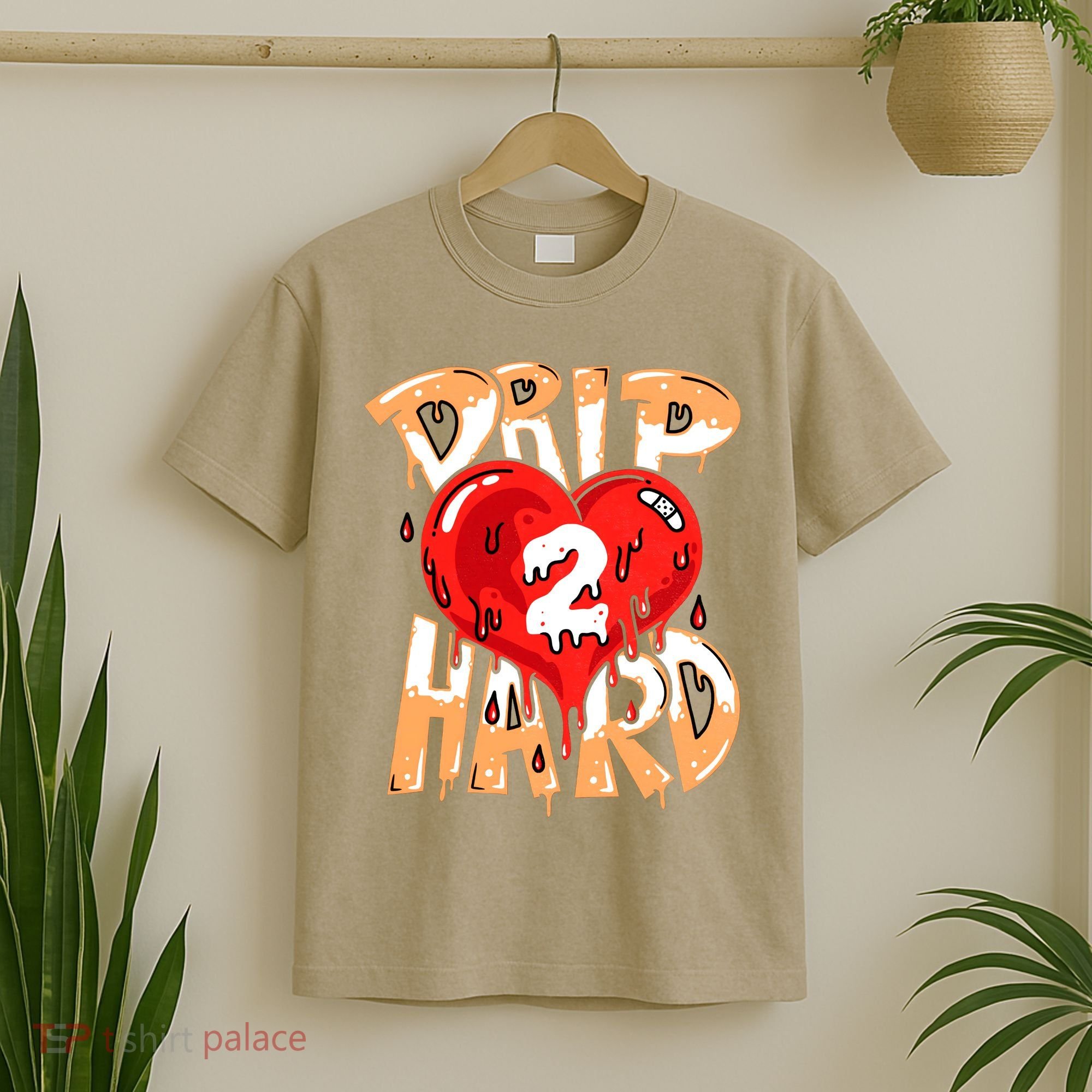 Drip Too Hard Heart Dripping Cool Swag Team Matching Sneaker Gift Idea T-Shirt