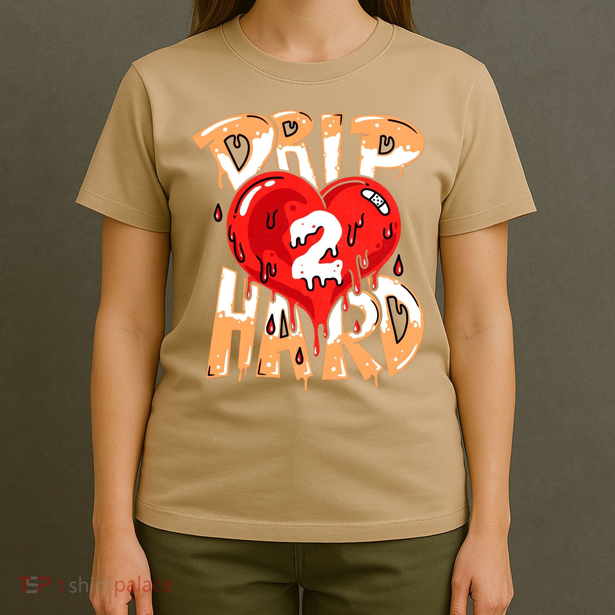Drip Too Hard Heart Dripping Cool Swag Team Matching Sneaker Gift Idea T-Shirt