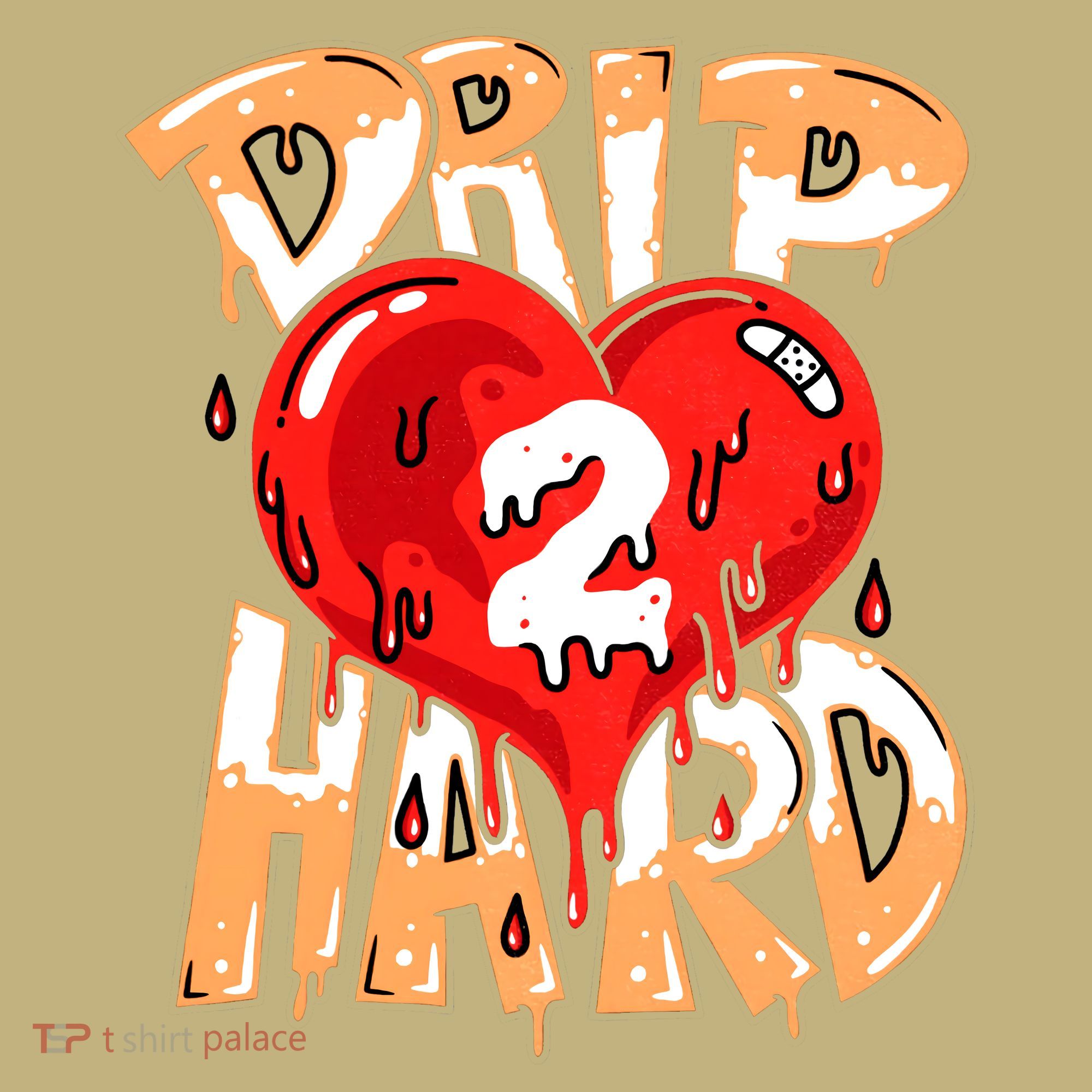 Drip Too Hard Heart Dripping Cool Swag Team Matching Sneaker Gift Idea Polo