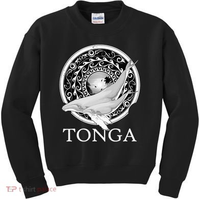 Dive Tonga Humpback Whales Polynesian Design Tonga Roots Kids Sweatshirt