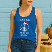 Deck The Halls And Not Your Colleagues Merry Christmas Women's Tank Top thumb 2
