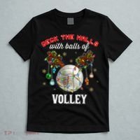 Deck The Halls With Balls Of Volley Christmas Volleyball T-Shirt thumb 5
