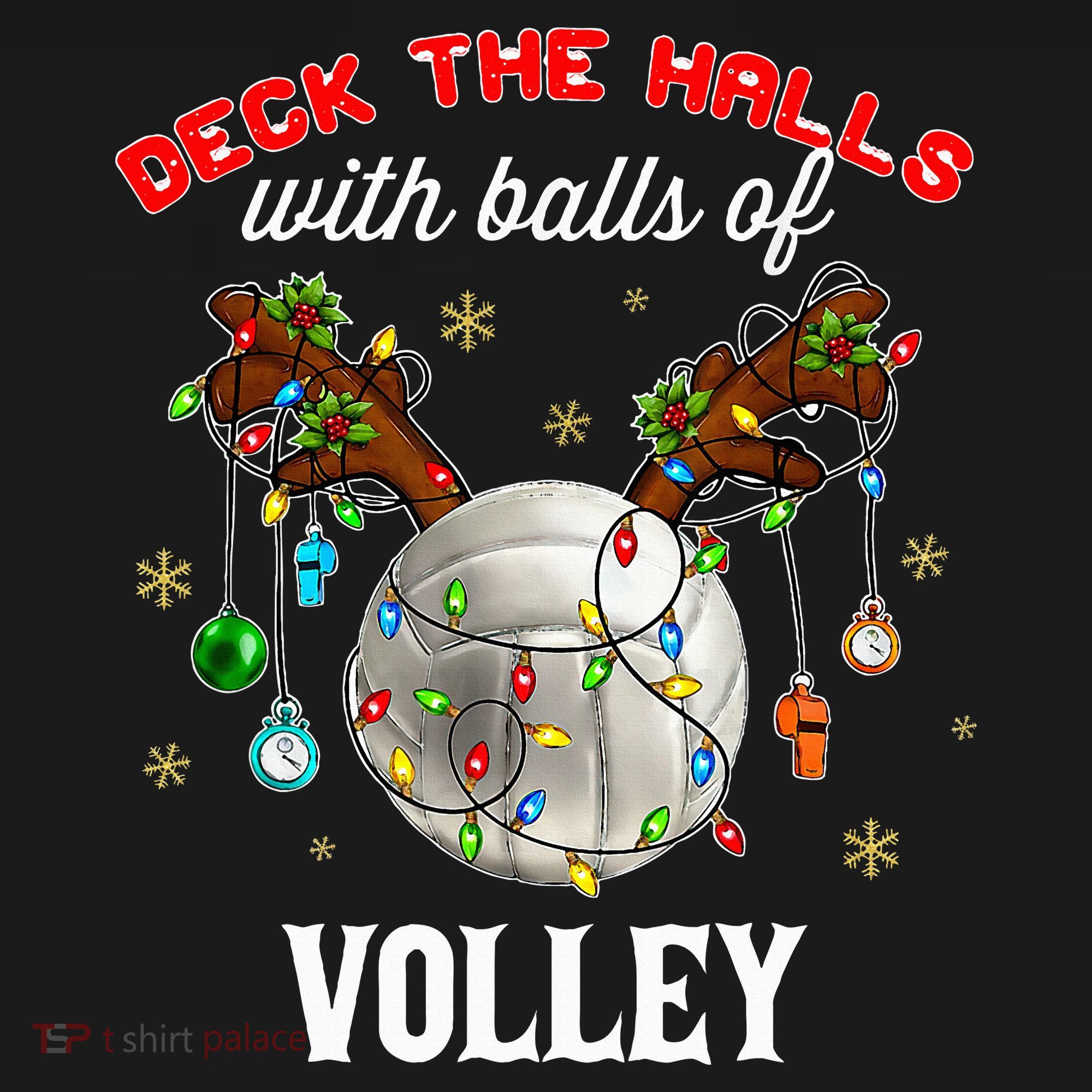Deck The Halls With Balls Of Volley Christmas Volleyball Polo